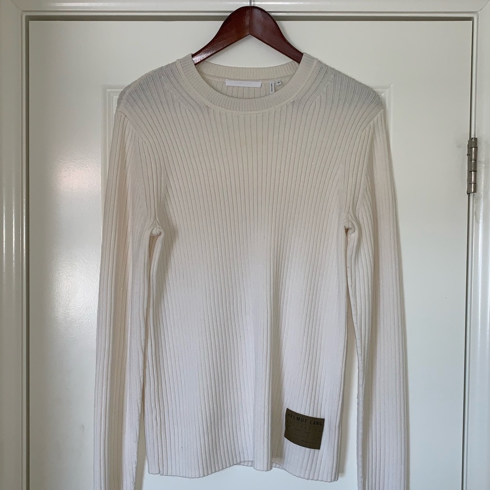 Helmut Lang Wool Cotton Ribbed Sweater